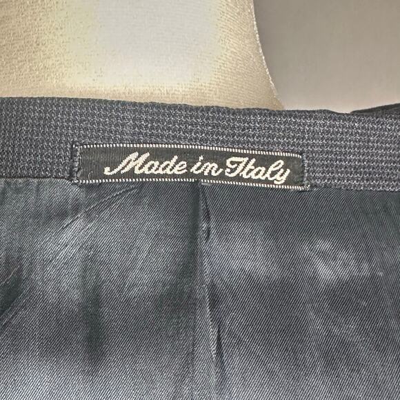 Vtg. VALENTINO Uomo Men’s Suit Jacket Blazer 42 S 100% Virgin Wool Navy Plaid - Picture 7 of 7